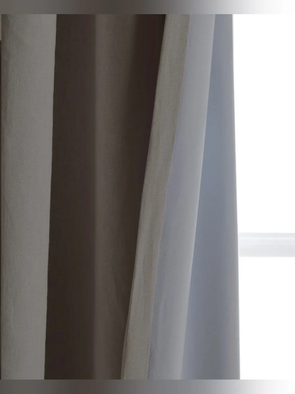 New Quince Euro Linen True Blackout Curtain 48 x 96” Cloud Light Gray 1 Panel